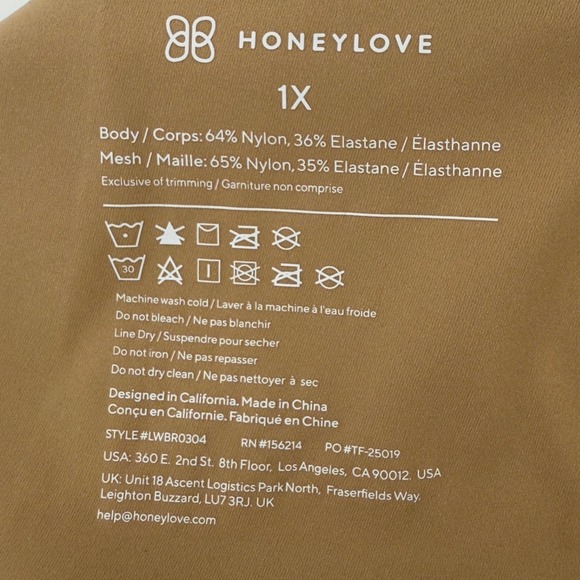 Honeylove CrossOver Wireless Bra Navy Blue 1X Removable Pads Convertible Stretch - Picture 7 of 7